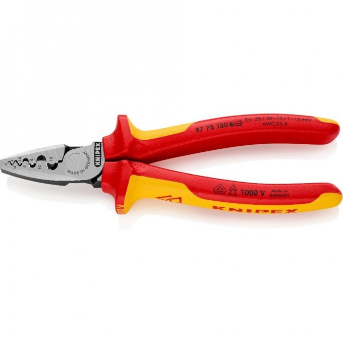 Кримпер ручной диэлектрический KNIPEX для контактных гильз 0. мм² KN-9778180