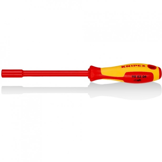 Торцевой ключ с отверточной ручкой диэлектрический KNIPEX 6 мм KN-980306