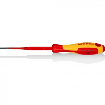 Отвертка шлицевая тонкая диэлектрическая KNIPEX VDE 3.5x0 KN-982035SL