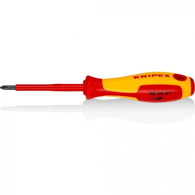 Отвёртка диэлектрическая крестовая Phillips VDE KNIPEX PH 1 KN-982401