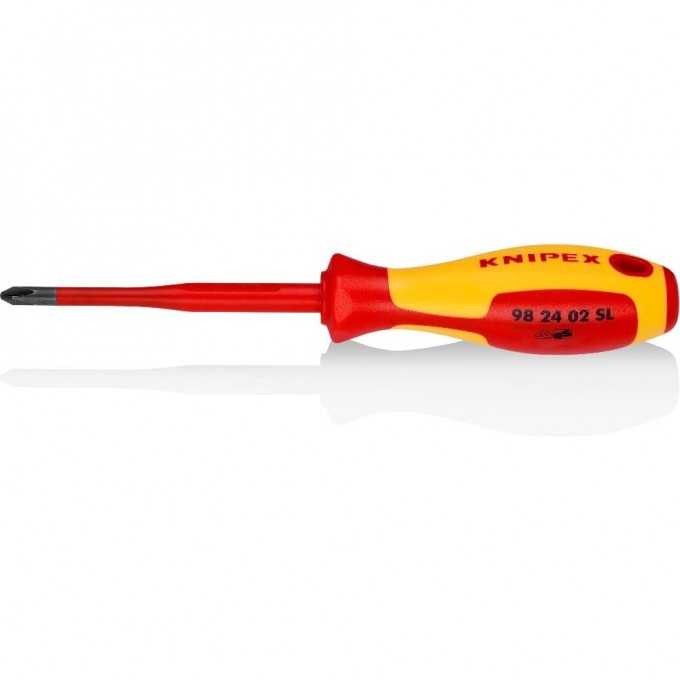 Отвертка диэлектрическая крестовая Phillips VDE KNIPEX PH KN-982402SL
