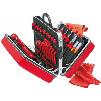 Набор диэлектрических инструментов KNIPEX для электромонтажных работ под напряжением 48 предметов KN-989914